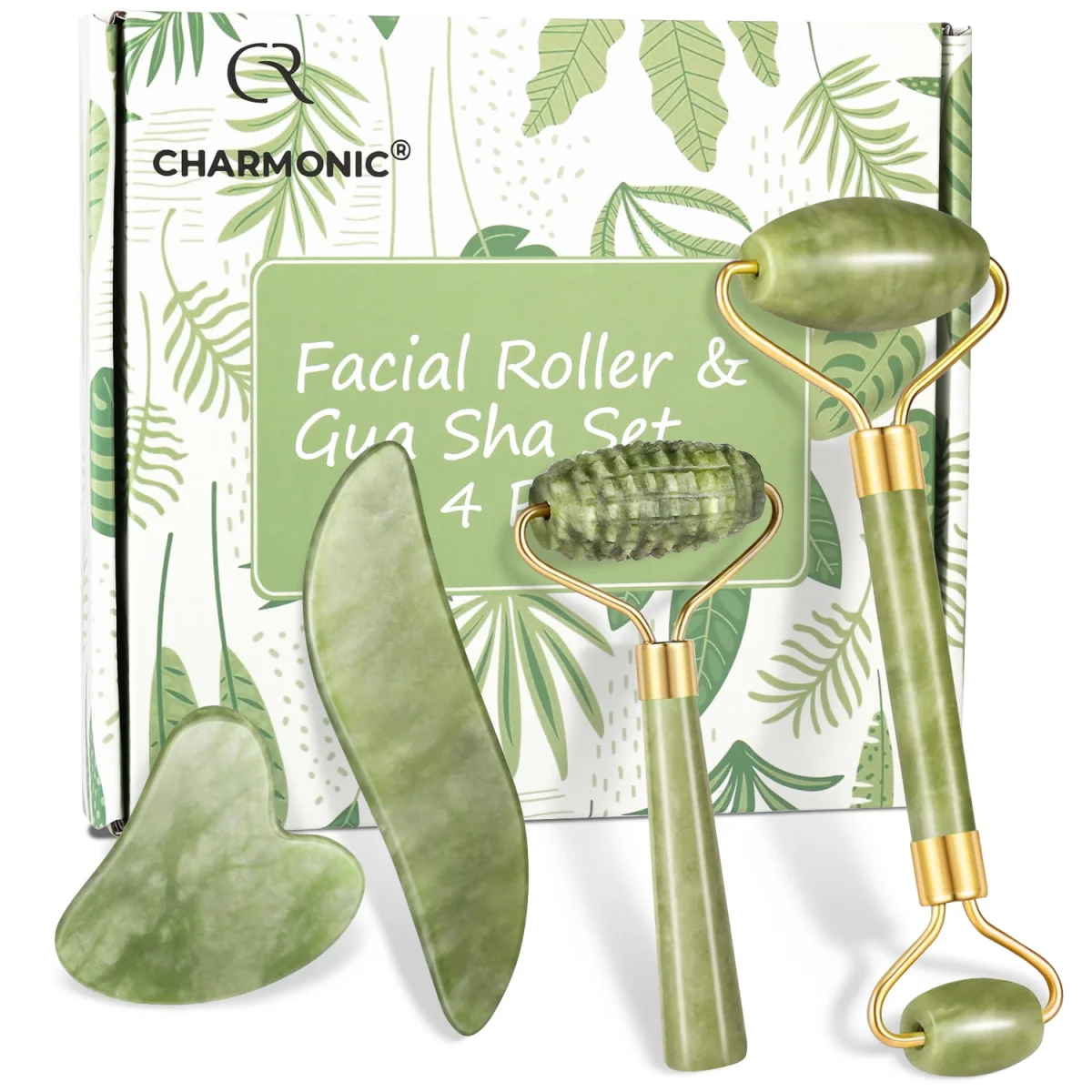 Bulk Supply Jade Facial Roller Set