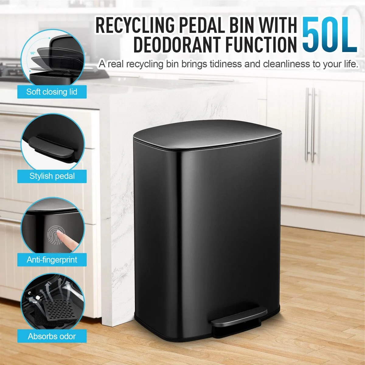 Bulk Supply Step Pedal Waste Bin