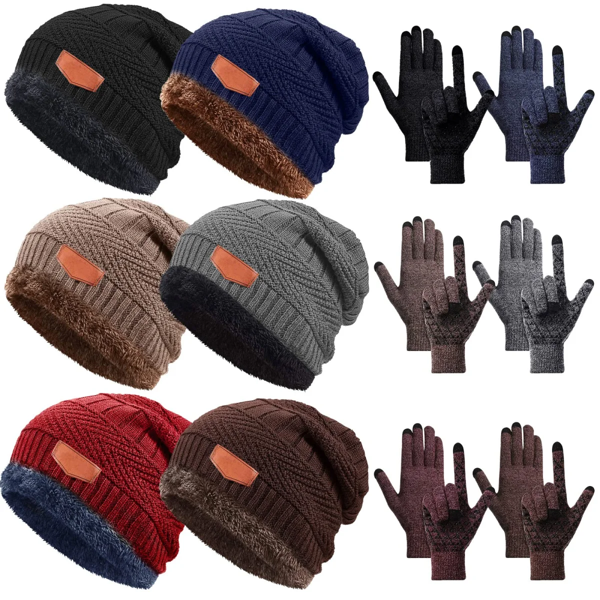 Bulk Supply Knit Beanie and Glove Set