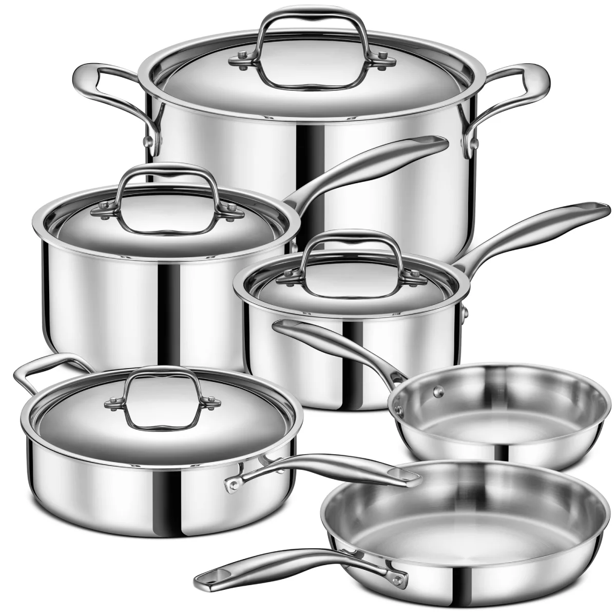Customizable Stainless Steel Cookware Set