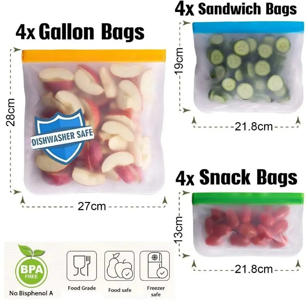 Customizable Reusable Food Storage Bag Set