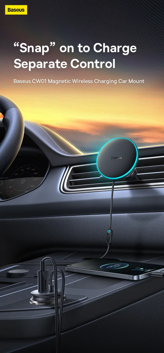Customizable Wireless Charging Car Mount