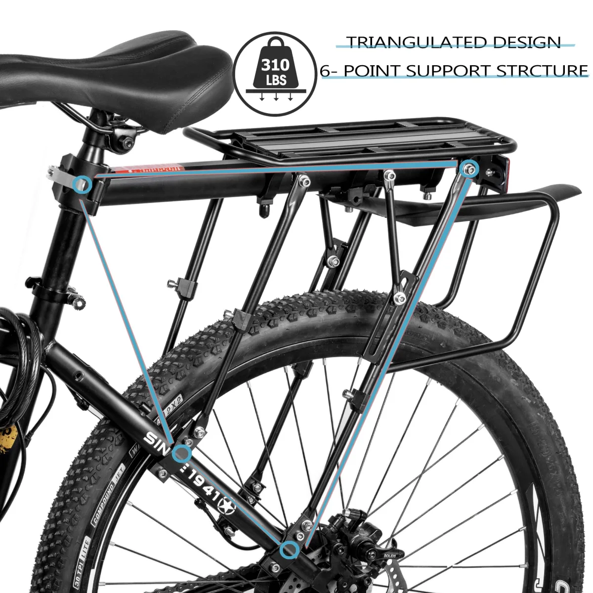 Bulk Supply Rear Bicycle Cargo Rack