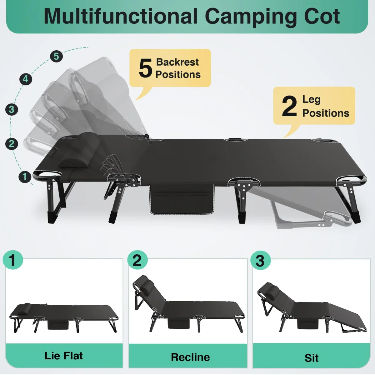 Customizable Folding Camping Cot