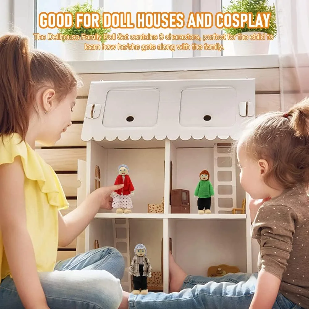 Customizable Wooden Dollhouse Playset
