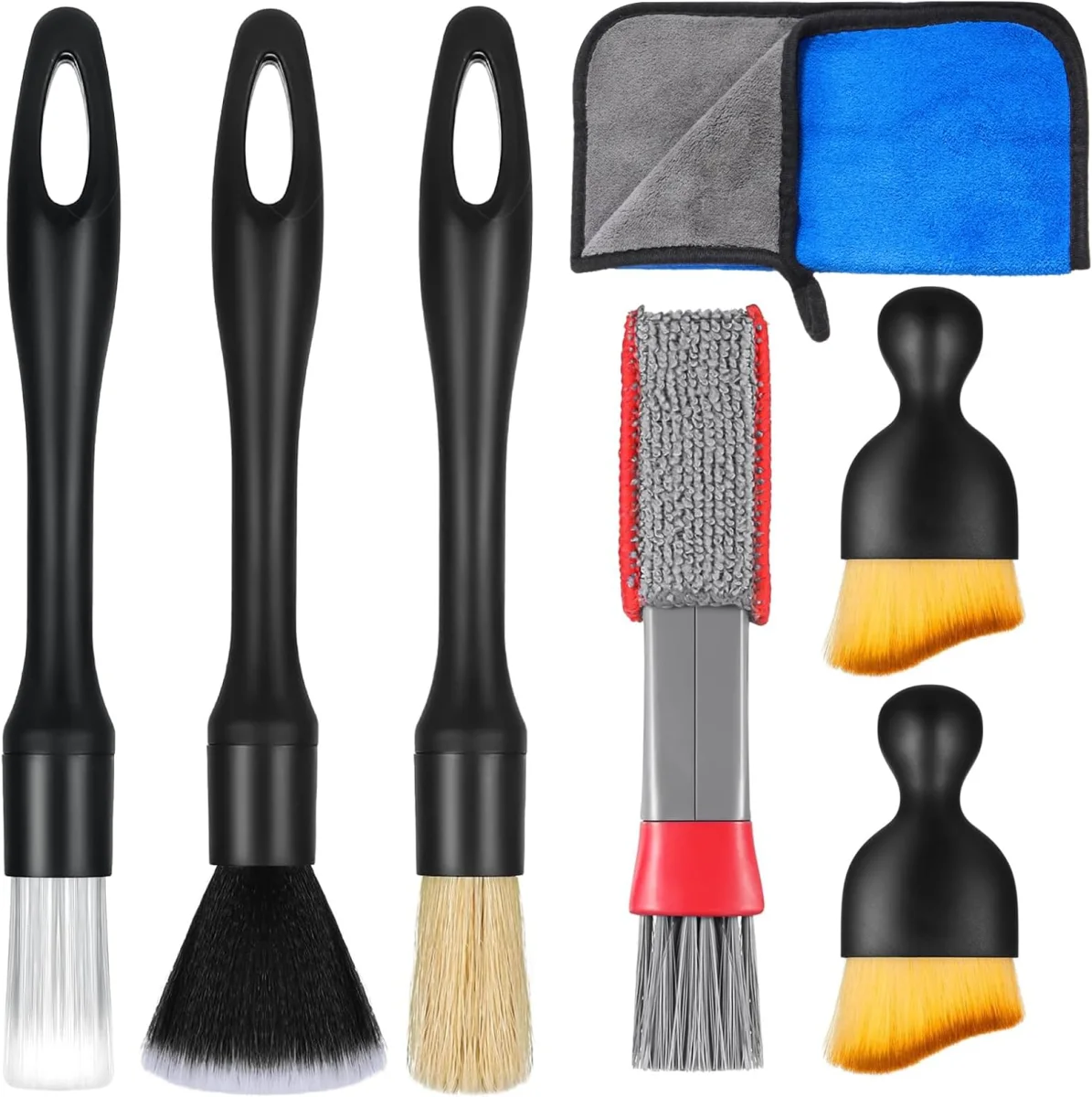 Portable Detailing Brush & Towel Sets