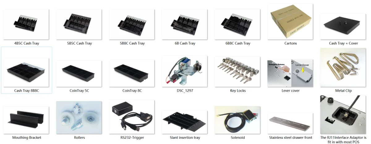 Commercial Grade Cash Drawer Accessories